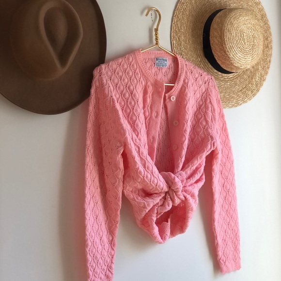 True Vintage pink cardigan sweater jumper - Picture 2 of 10